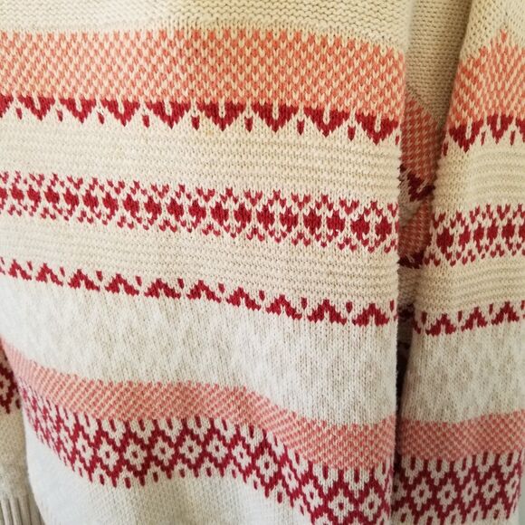 Frye & Co Sweater Womens Size Large Cowl Neck Striped Boho Knit - Picture 5 of 8